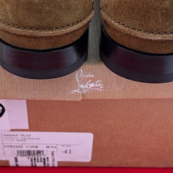 Men's Christian Louboutin penny loafers , Brown Rhea Suede . Size 41 - Picture 6 of 9